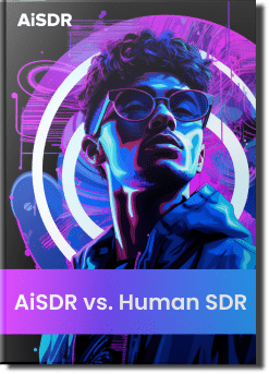 AiSDR Website Illustrations | AiSDR vs Human SDR | l Cover 1 Dark