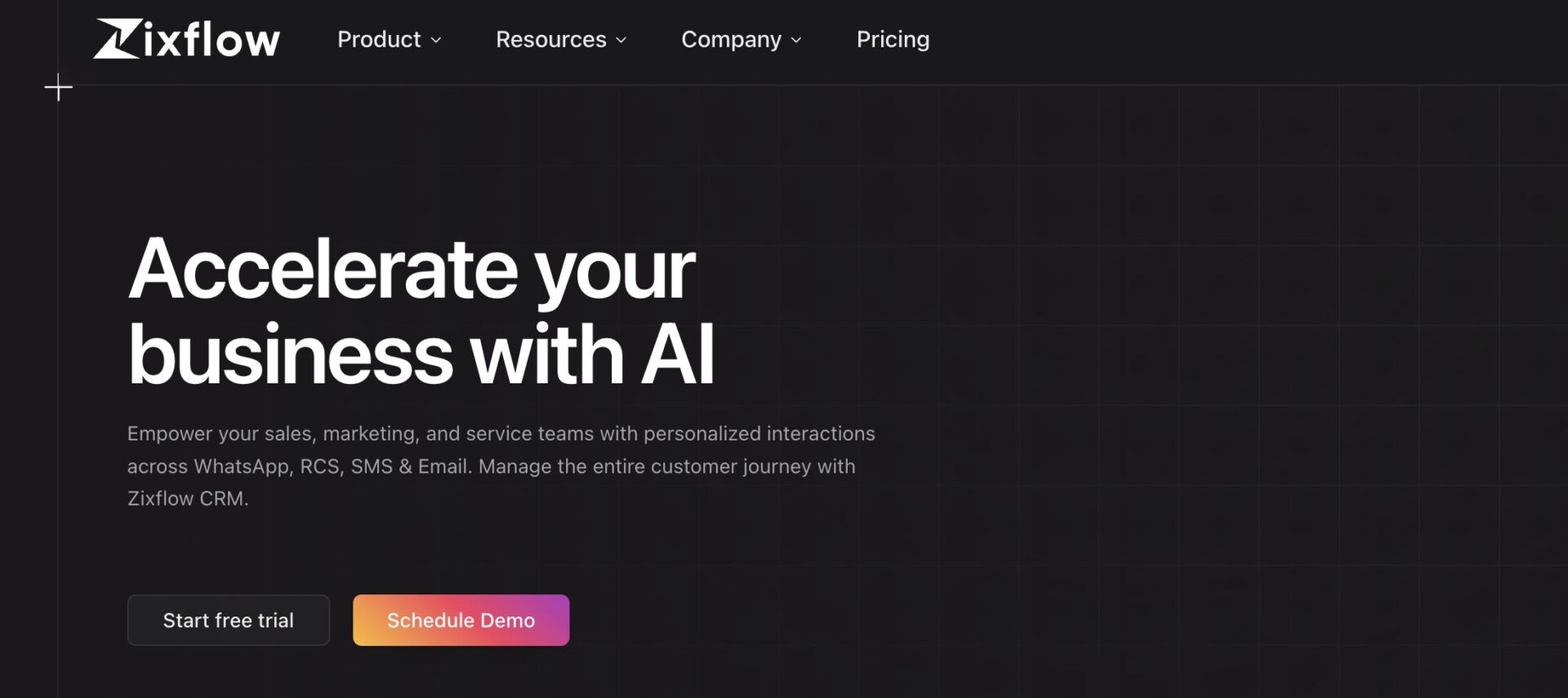 Zixflow homepage screenshot