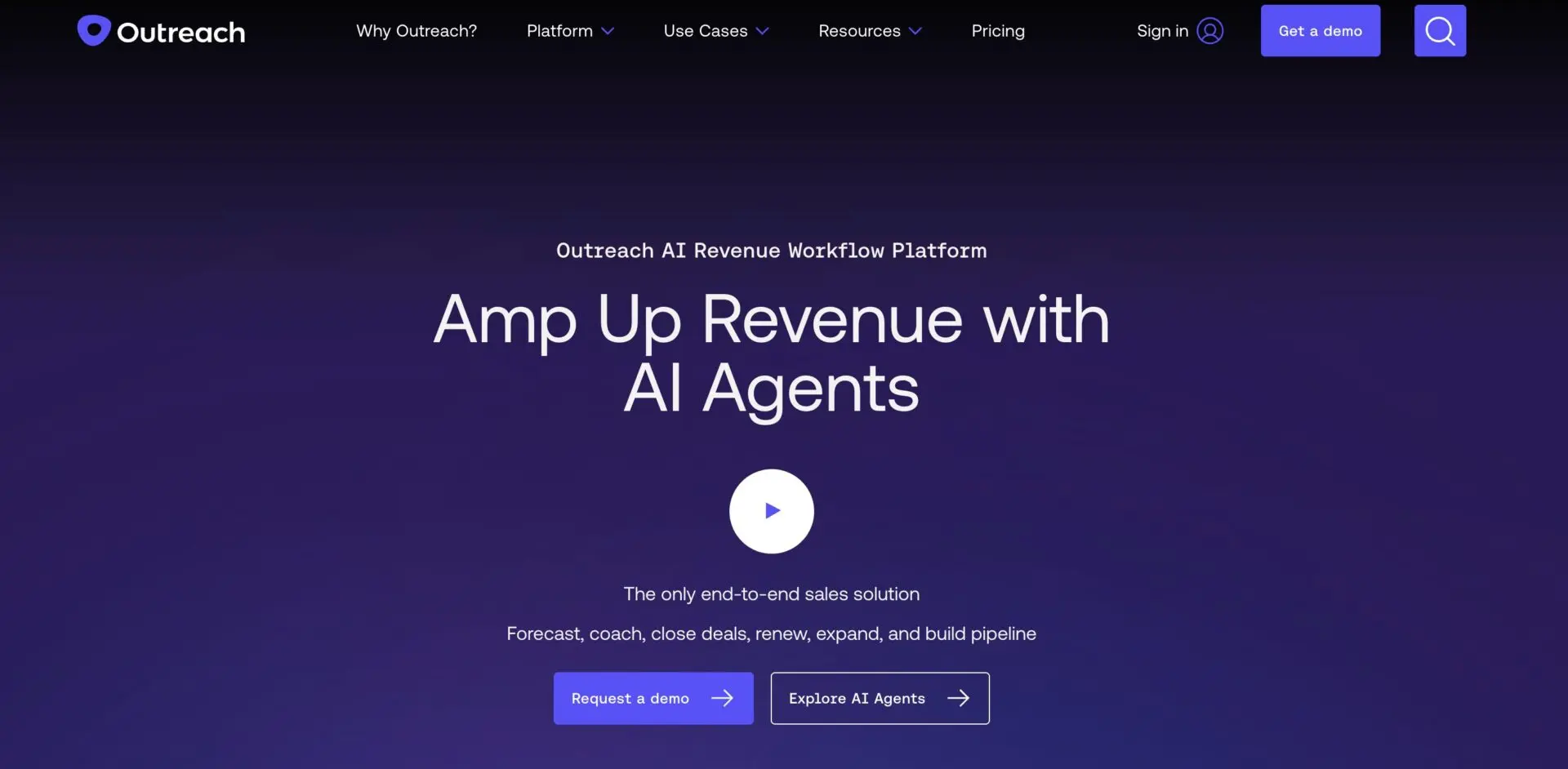 Outreach.io homepage