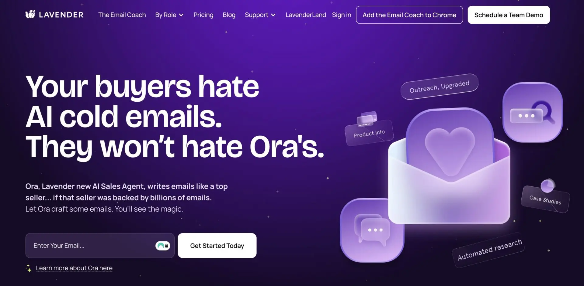 Lavendar page screenshot