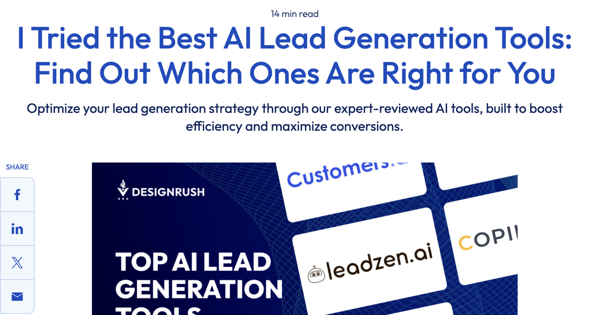 AiSDR-Designrush-TOP-AI-lead-generation-tools