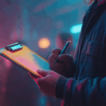 A person holding a clipboard and a pen