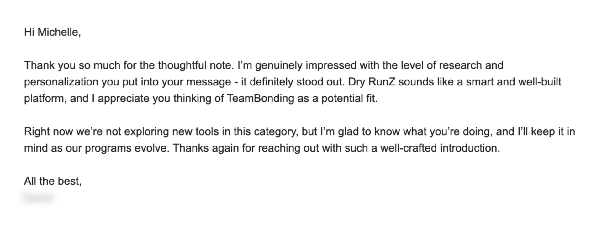 AiSDR email for the Wall of Love page - 35