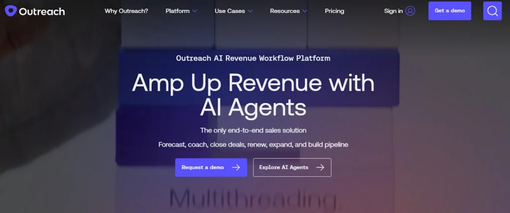 Outreach.io home page