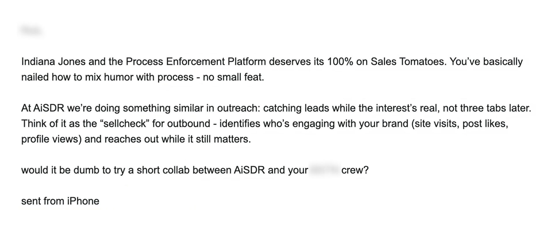 AiSDR email for the Wall of Love page - 47