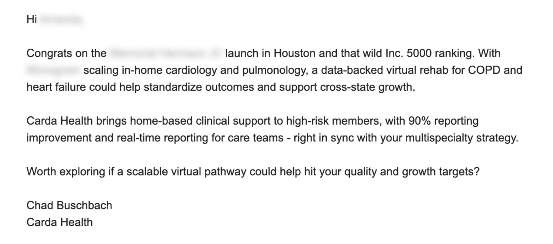 AiSDR email for the Wall of Love page - 1 upd