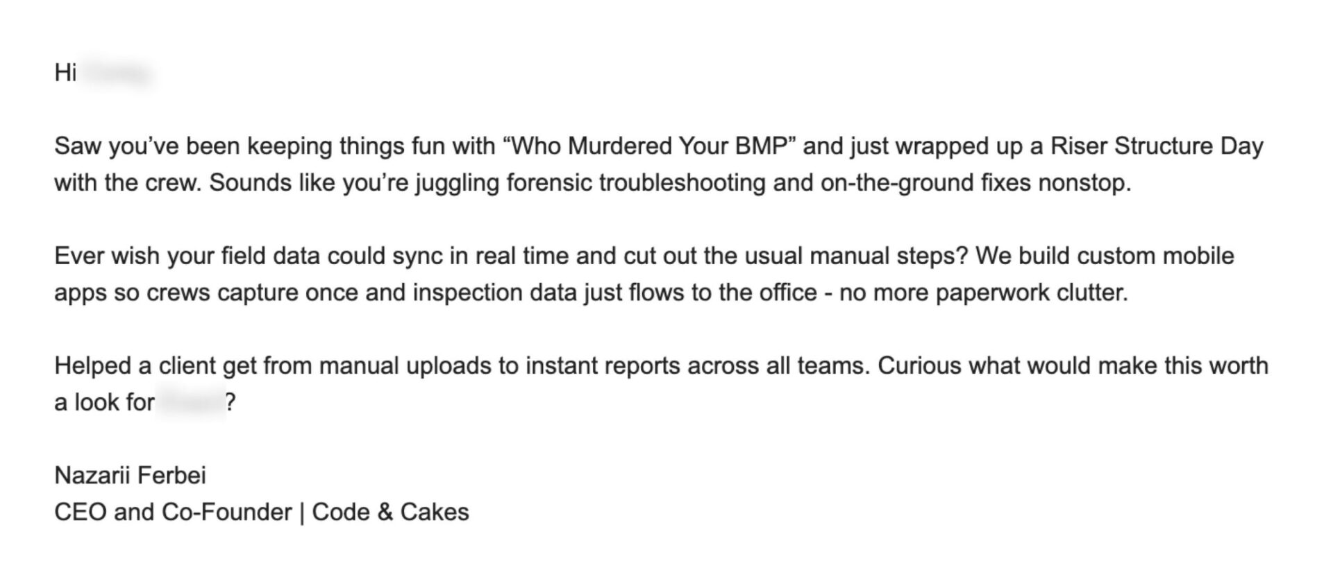 AiSDR email for the Wall of Love page - 3 upd