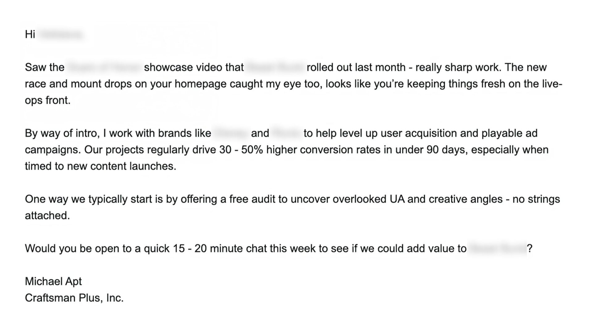 AiSDR email for the Wall of Love page - 49