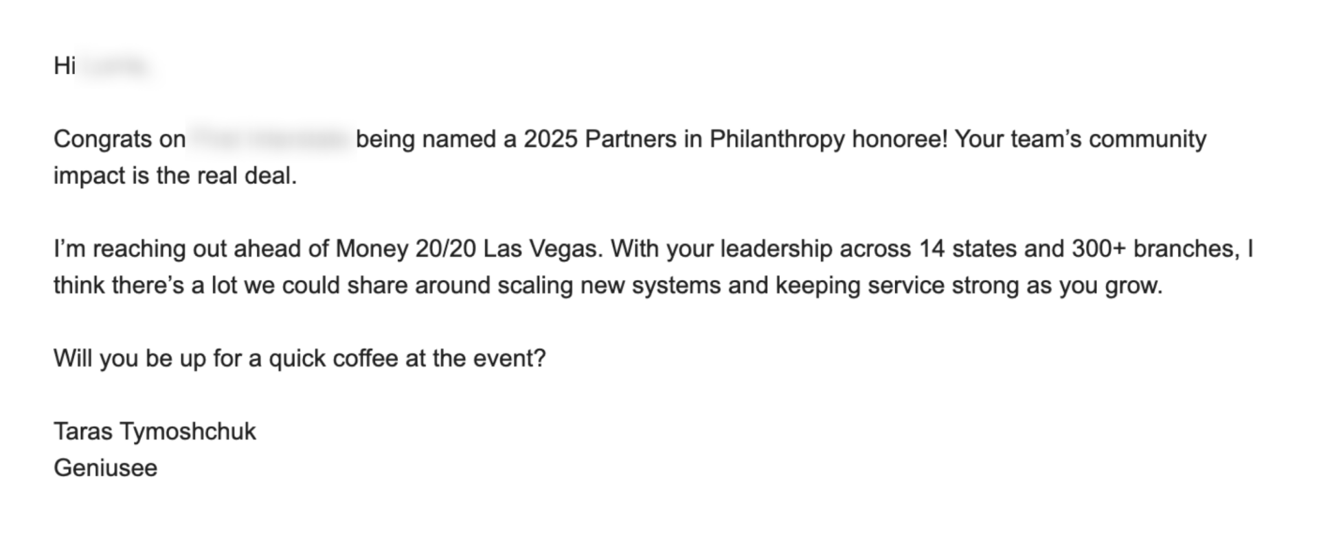 AiSDR email for the Wall of Love page - 12 upd