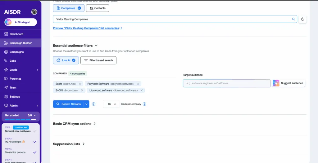 AiSDR surfacing outbound-ready leads from HubSpot