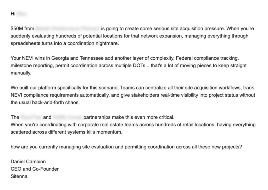 A soft-close framed as a discovery question