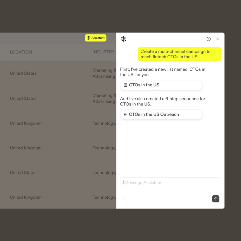 Apollo AI building an outbound campaign
